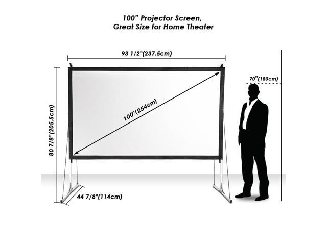 InstaHibit 100 Portable Projector Screen with Stand 16:9 HD Fast Folding Indoor Outdoor Home Theater Backyard Movie - image 3