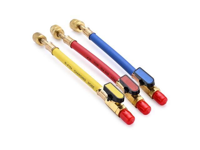 Photos - Other household accessories YescomUSA Yescom 3x Ball Valves With 7' R410A R134 Short Charging Hoses AC Connect M 
