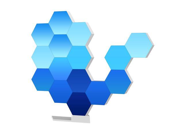 Yescom APP Control Hexagon LED Light Panels Smarter Kit Music Sync Party Décor 19 Pack