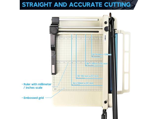 Paper Cutter Trimmer Industrial Guillotine 12' Cut Length Stack Heavy Duty