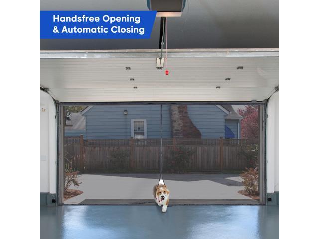 16x7 Ft Garage Door Screen Single Car Insect Bug Mesh Magnetic Weighted Bottom