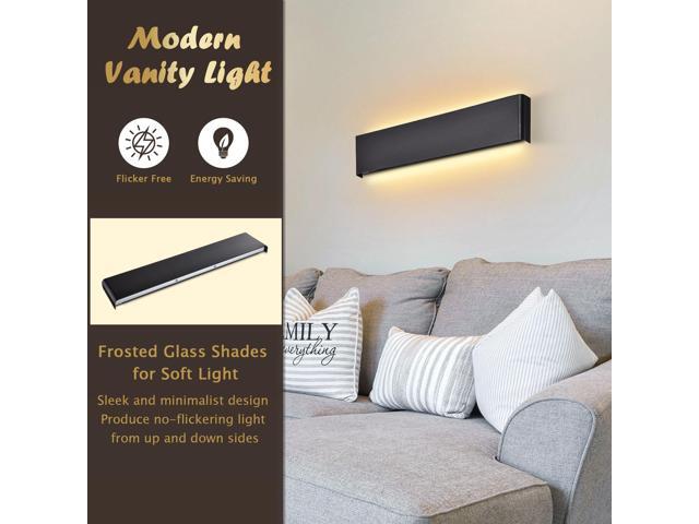 25' Bathroom Vanity Light Dimmable APP & Remote Control over Mirror Modern Black