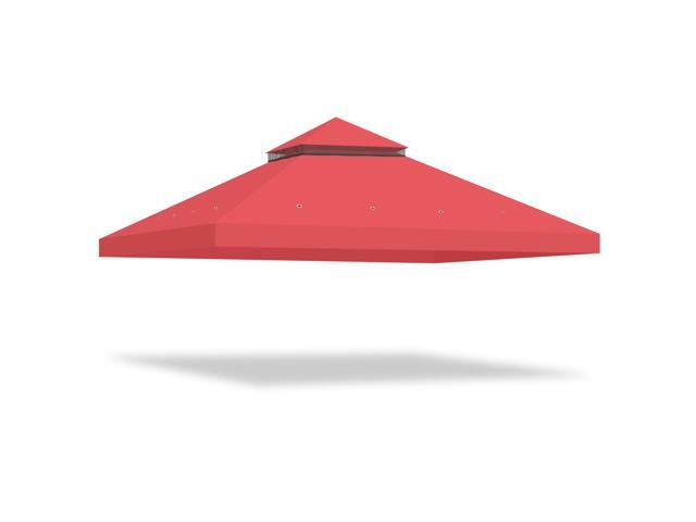 Yescom 10x10 Ft 2-Tier Canopy Top Replacement for Petpvilit Gazebo Cover Garden