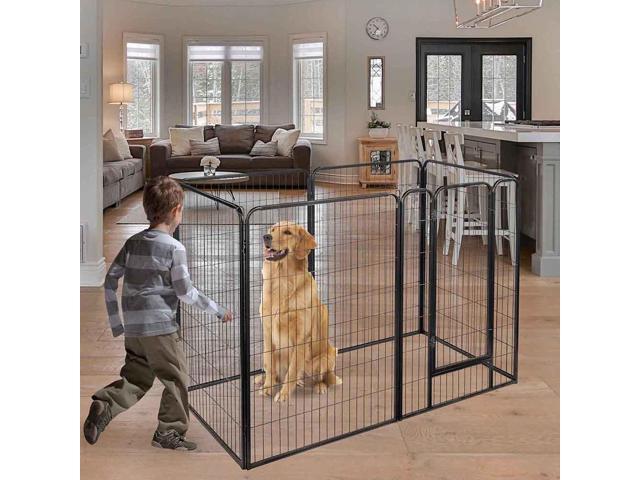Yescom Dog Playpen 24 Panels 47 inch Height Heavy Duty Outdoor Indoor Camping RV Fence Barrier Metal Puppy Exercise Kennel for Large/Medium/Small Dogs
