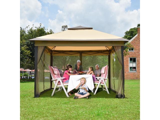 Yescom 11x11ft Pop-Up Gazebo Tent with Netting Carry Bag Carry Bag Party Home Backyard