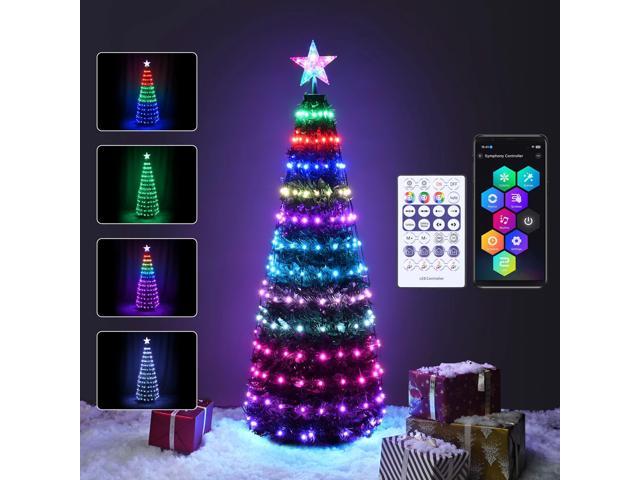 Photos - Other Jewellery YescomUSA 5 Ft Christmas Tree Decoration Light RGB LED String Lamp Bluetooth APP Con 
