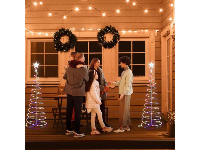 Photos - Other Jewellery YescomUSA 5 Ft LED Spiral Tree Light Star 182 RGB LEDs New Year Xmas Decor Battery 5 