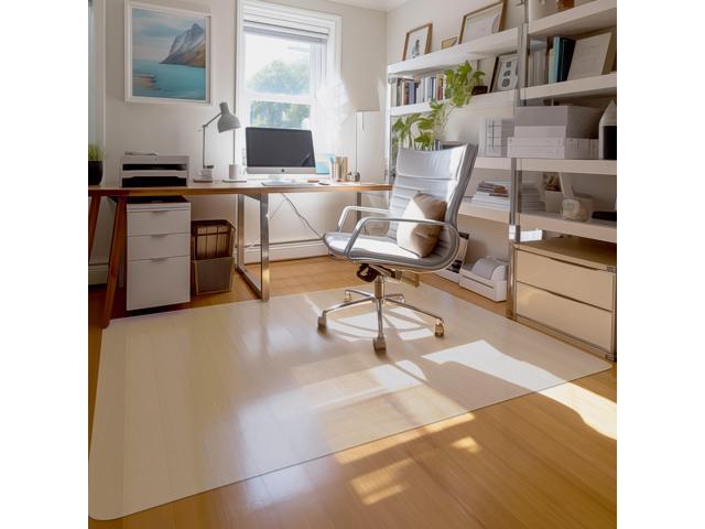60x46' Rectangle PVC Floor Mat Protector 1.5mm Thickness for Hard Wood Floors Home Office Chair Desk