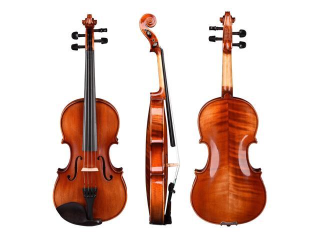 Solid Wood Violin 4/4 Full Set Fiddle Beginner Violin Full Size with Case Shoulder Rest for Student Adults