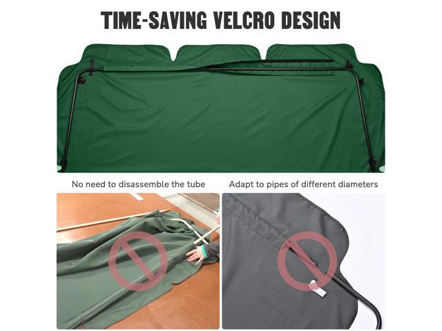 76'x44' Outdoor Swing Cover Replacement Canopy UV30+ 180gsm Top Patio Yard Garden Seat