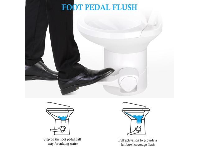 Yescom RV Toilet Gravity Flush Camper Toilet 20' High Profile Travel Trailer Toilet for RV 2 Packs