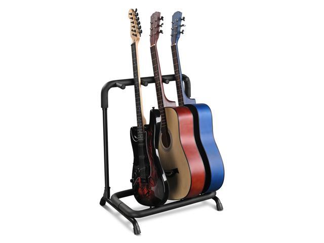 3 Three Holder Multi Guitar Folding Stand Band Stage Bass Acoustic Guitar Display Rack