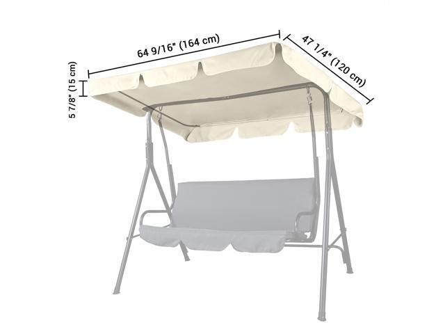 64 15/16' x 47 1/4' Swing Canopy Cover Replacement Porch Top UV30+ 180gsm Outdoor Patio Seat Ivory