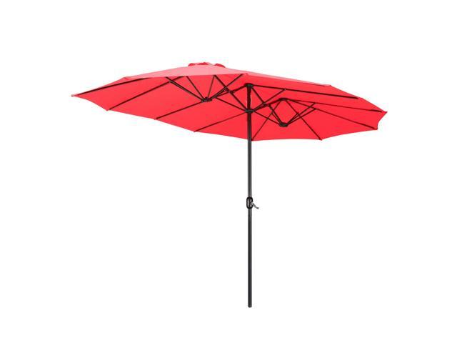 Photos - Other household accessories YescomUSA 14' Double-sided Twin Patio Umbrella Sun Shade UV30+ Fade Resistant Crank 