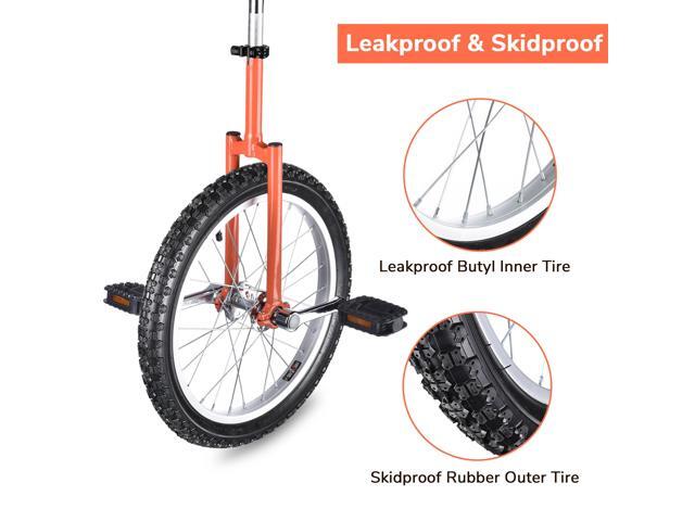 Yescom 18 In Wheel Outdoor Unicycle Skid-proof Tire Fitness Bicycle Balance Training for Adults Teenagers Kids, Orange
