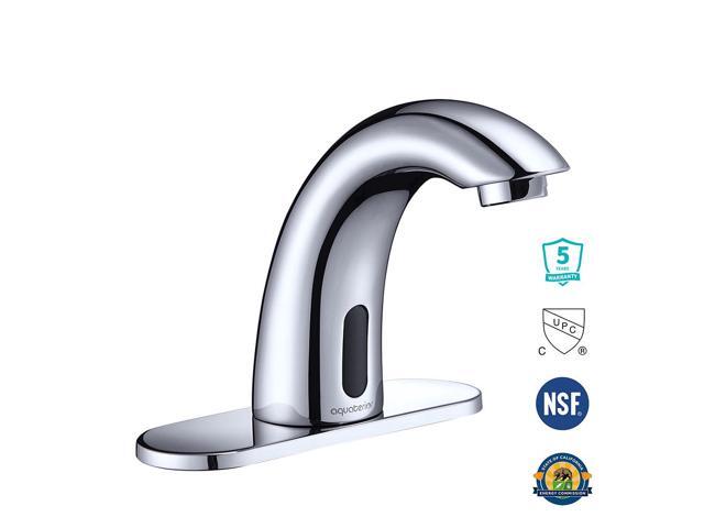 Aquaterior 5' Touchless Bathroom Sink Faucet with Cover Plate Chrome 6 Pack