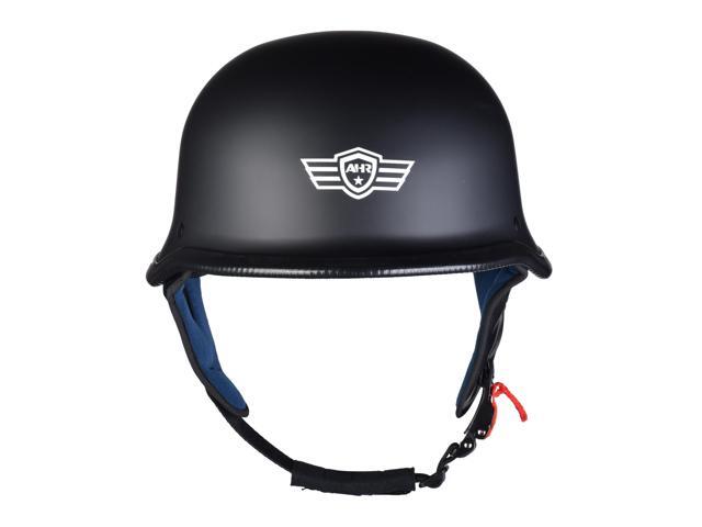 AHR RUN-G DOT German Style Motorcycle Half Helmet Open Face Cruiser Chopper Biker Scooter Vintage XS