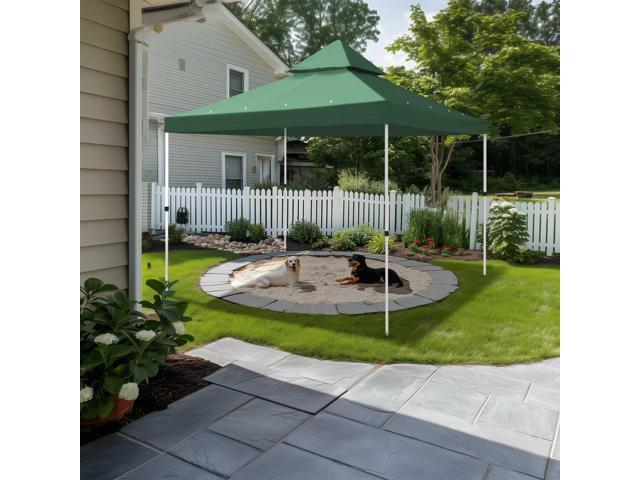 Yescom 8x8Ft 2-Tier Gazebo Top Replacement UV30+ for 2 Tier Outdoor Patio Canopy Cover Party Backyard Garden Green