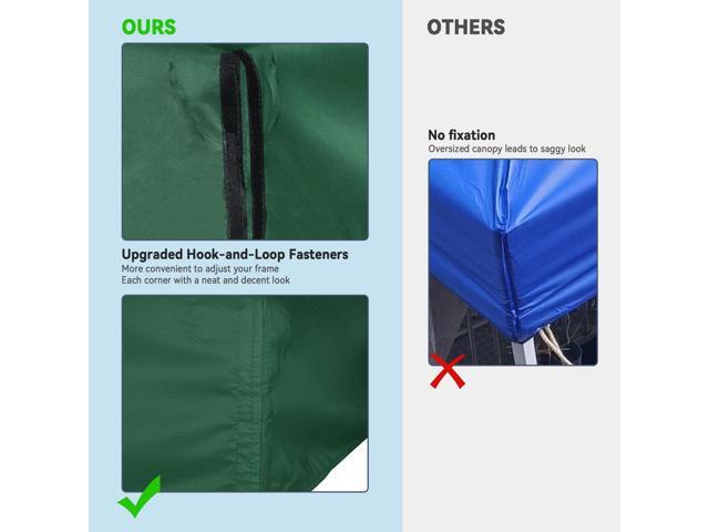 Yescom 8x8Ft 2-Tier Gazebo Top Replacement UV30+ for 2 Tier Outdoor Patio Canopy Cover Party Backyard Garden Green