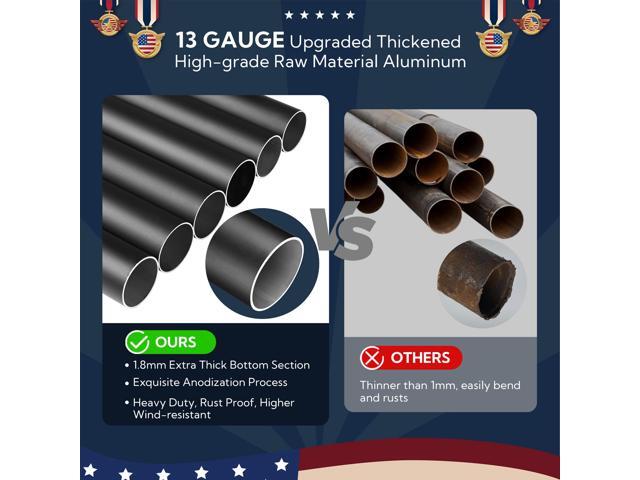 Yescom EZ GO 20ft Eagle Topper Telescopic Flag Pole Kit Upgraded Rotating Lock Outside 3x5' US Flag Ball Final Silver