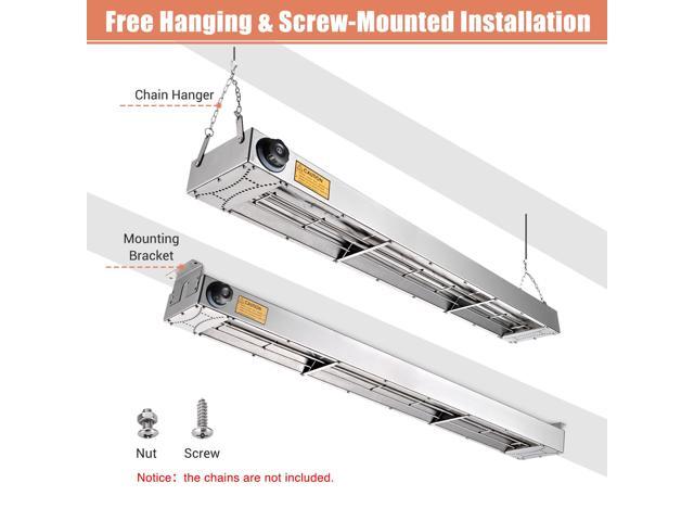 WeChef 43' Commercial Food Warmer 1100W Electric Strip Heater Stainless Steel Heating Lamp for Restaurant