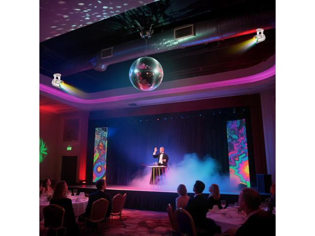 Yescom 16' Large Disco Ball with Motor and Lights 6RPM Rotator & 2PCS 3W RGB Spotlights for 70s 80s Party DJ Bands Studio Event