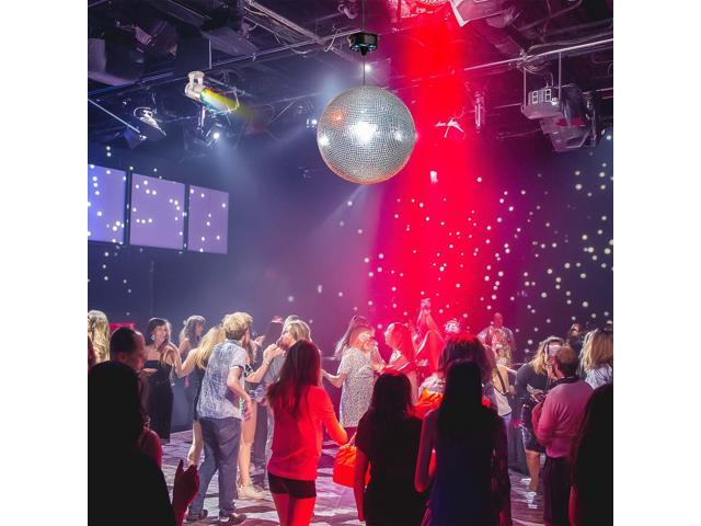 Yescom 16' Large Disco Ball with Motor and Light 6RPM Rotator & 3W RGB Spotlight for 70s 80s Party DJ Bands Club Studio Event