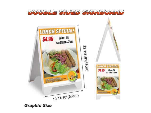 Yescom Double Side Sidewalk A-frame Folding Display Sign Sandwich Board Pavement 6 Pack