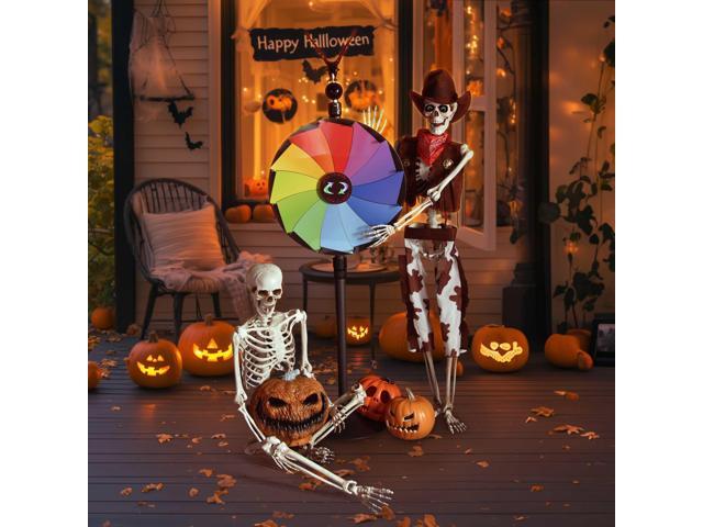 Yescom 2Pcs Halloween Pirate Life Size Skeleton Cowboy Party Haunted House Decorations 2025