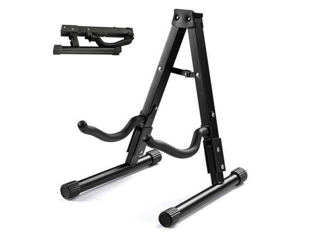 Yescom Folding Guitar Stand Floor A-Frame with Foam Arms Black Instrument Display Stand Universal Fit for Acoustic Guitars Banjo Electric Bass