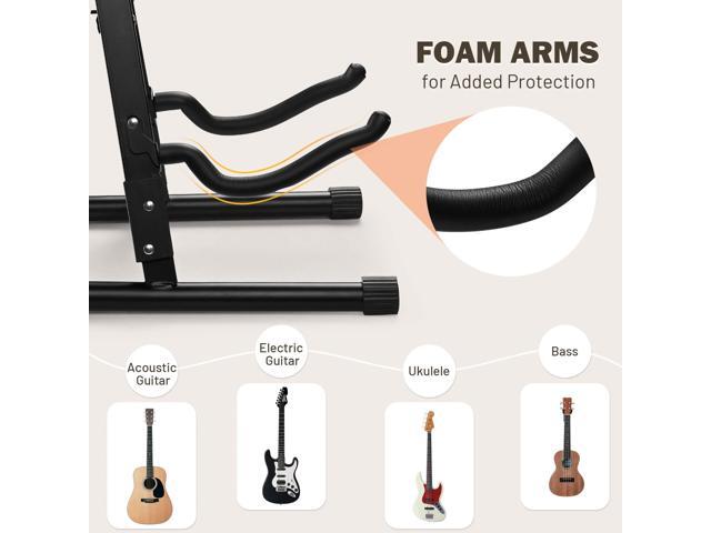 Yescom 6 Pcs Folding Guitar Stand Floor A-Frame w/ Foam Arms Instrument Display Universal for Acoustic Electric Bass