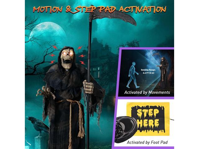 Yescom Halloween Grim Reaper 6FT Animated with Scythe Motion Activated AC 100V-240V Yard Haunted House Decor 2025