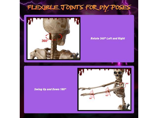 Yescom 4Pcs 16' Posable Mermaid Skeleton Halloween Decoration Movable Bone Pirate Theme Outdoor Yard