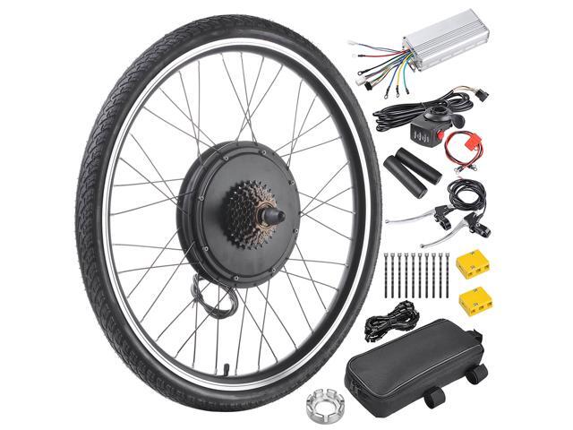 Yescom Electric Bicycle Motor Kit 26' Rear Wheel 48V 1000W E-Bike Conversion Kit Cycling Hub Conversion Dual Mode Controller