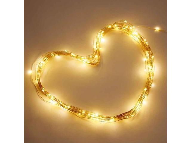 Yescom 4 Packs 66Ft LED Warm White Starry Fair String Lights 8 Modes Remote Christmas for Party Wedding Bedroom