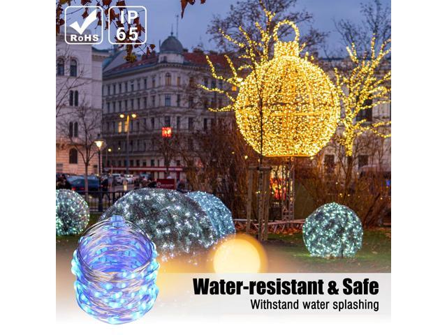 Yescom 4 Packs 33FT LED String Lights 100 Led RGB Lights 20 Colors with Remote & Bluetooth Fairy Light for Party Garden