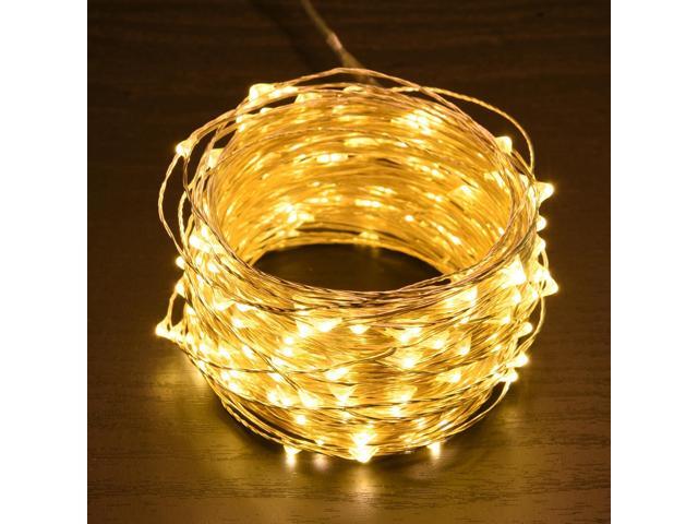 Yescom 4 Packs 66Ft LED Warm White Starry Fair String Lights 8 Modes Remote Christmas for Party Wedding Bedroom