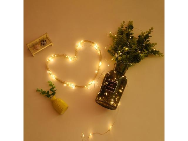 Yescom 4 Packs 66Ft LED Warm White Starry Fair String Lights 8 Modes Remote Christmas for Party Wedding Bedroom