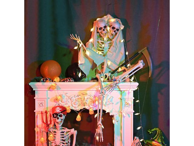 Yescom Life Size Skeleton Poseable Full Size Two Head 5.4Ft Halloween Party Decoration Haunted House 2025