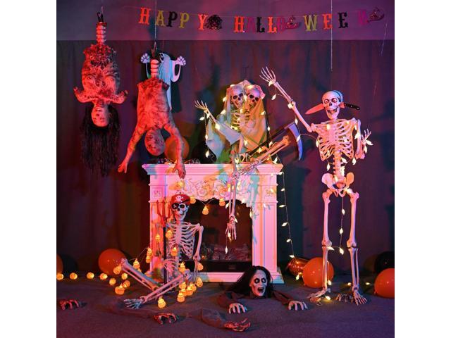 Yescom Life Size Skeleton Poseable Full Size Two Head 5.4Ft Halloween Party Decoration Haunted House 2025