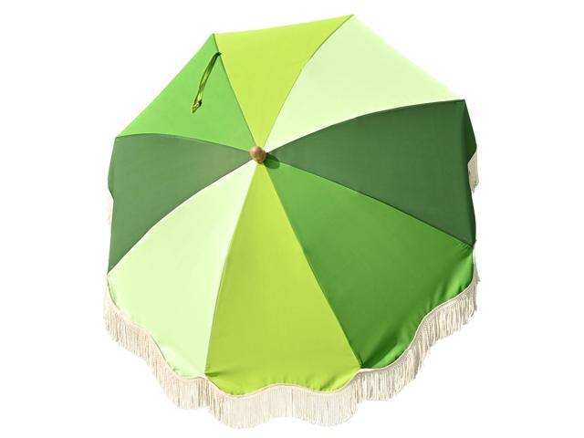 LAGarden 6 Ft Fringe Umbrella Replacement Canopy Top Cover Outdoor Patio Green