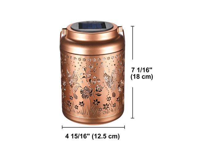LAGarden Hummingbird Solar Lantern Outdoor Hanging Waterproof Metal Decor Light Christmas Gifts Yard Patio Porch 2Pack