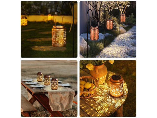LAGarden Hummingbird Solar Lantern Outdoor Hanging Waterproof Metal Decor Light Christmas Gifts Yard Patio Porch 2Pack