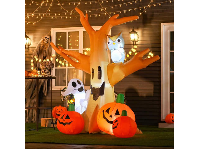 Yescom 7.5 FT Halloween Inflatables Outdoor Yard Decoration,Blowup Scary LED Tree,Ghost,Owl,Pumpkin 2026