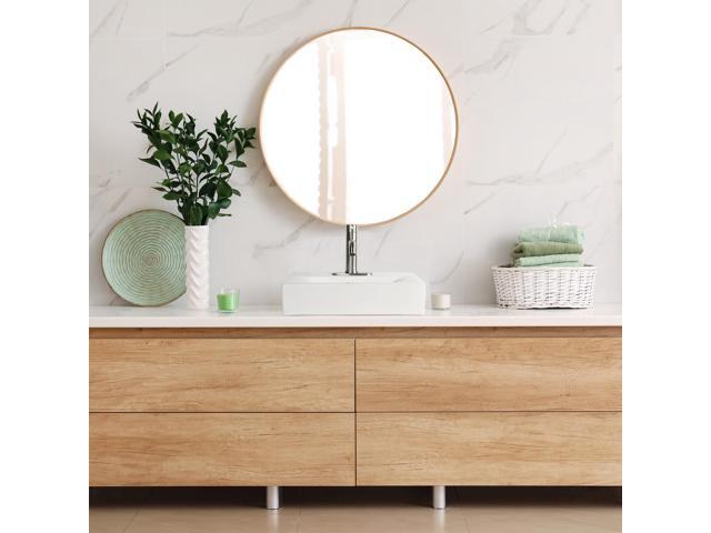 Aquaterior Rectangle Bathroom Ceramic Vessel Sink Kit Single-hole Faucet Drain