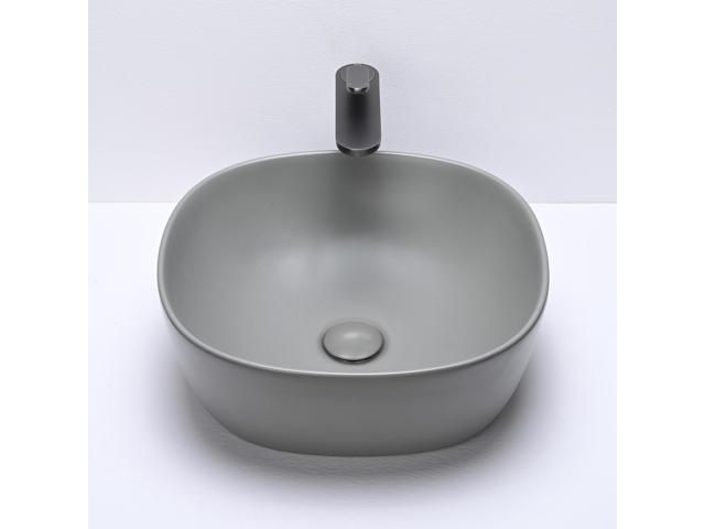 Aquaterior Bathroom Above Counter Ceramic Vessel Sink Single Handle Faucet Kit