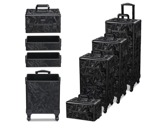 Byootique 3-Piece Makeup Train Cases Cosmetic Organizer Kit Artist CB Shadows