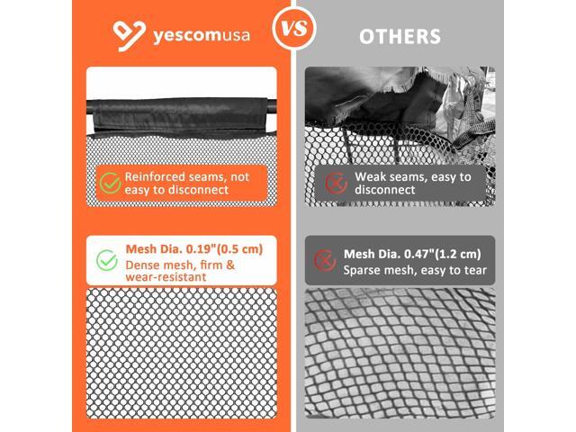 Yescom 2 Pack Pool Float Storage Bin Mesh Basket Rolling Carts Organizer Outdoor