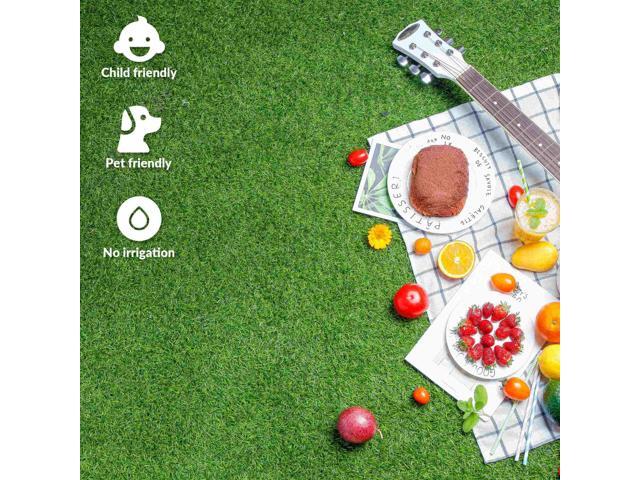 Yescom 65x3 ft Artificial Grass Mat Synthetic Landscape Fake Lawn Pet Dog Turf 2 Pack