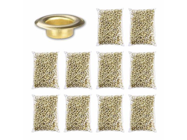 Yescom 10000 pcs Grommet Kit 3/8 inch Size #2 Brass Grommets for Fabric Leather Tarp Auto-feeding Eyelet Machine